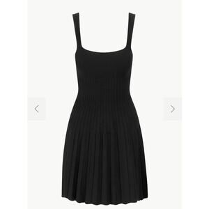 STAUD Black Midi Dress